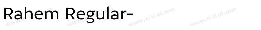 Rahem Regular字体转换